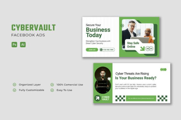 Cybervault Security: Professional Facebook Ads Templates