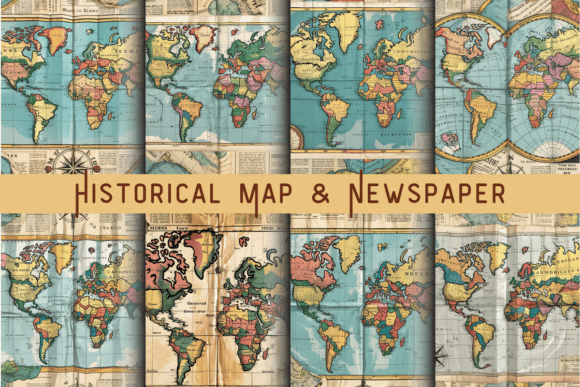 Historical Map & Newspaper Junk Journal: A Creative Journey