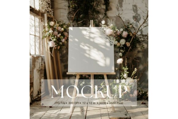 Showcase Your Artwork with Welcome Sign, Wedding Sign Mockup_211