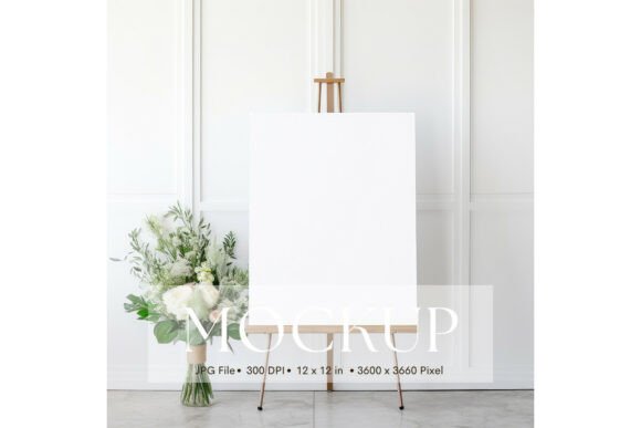 Welcome Sign, Wedding Sign Mockup_225: A Clean Canvas for Your Artwork